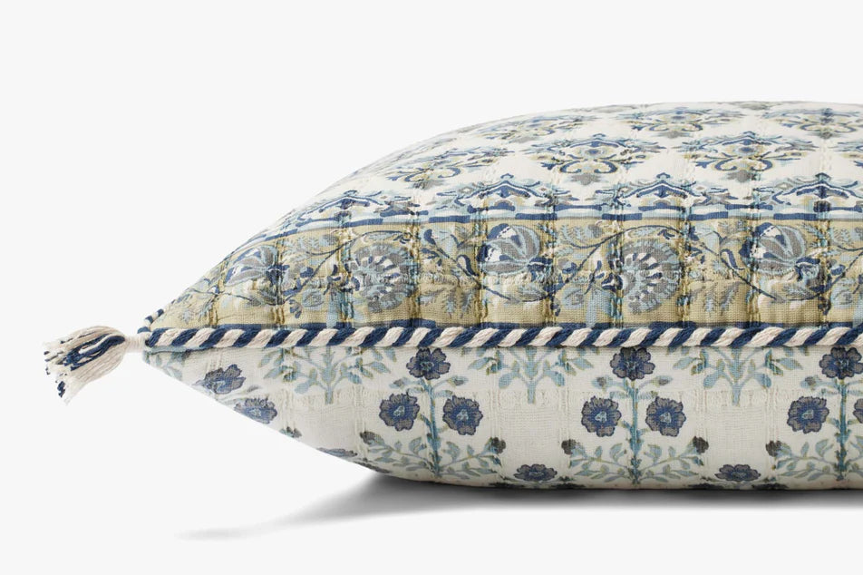 22x22 PLL0114 Blue/Multi Pillow