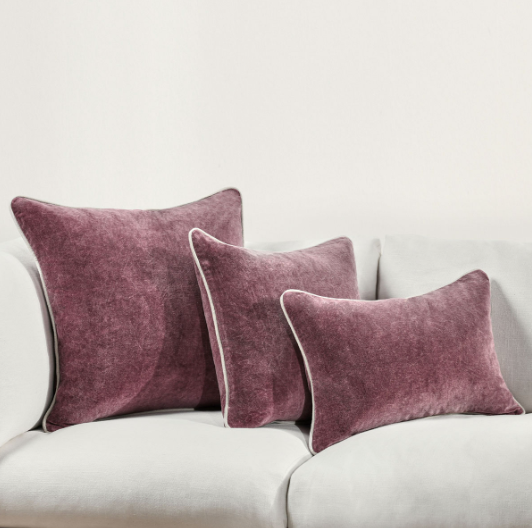 Heirloom Sangria Red Velvet Pillow, 14x20