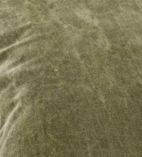 Heirloom Moss Velvet Pillow, 18x18