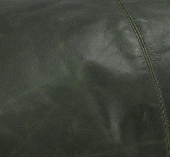 Leather Acre Forest Green Pillow, 22x22