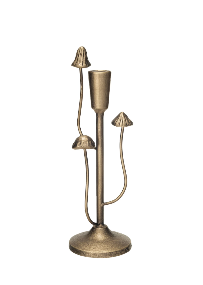 XS6536 Metal Taper Holder w/ Mushrooms