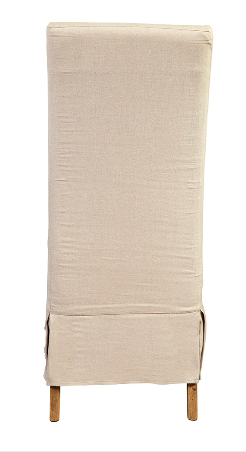 70018 Linen Slip Covered Parsons Chair