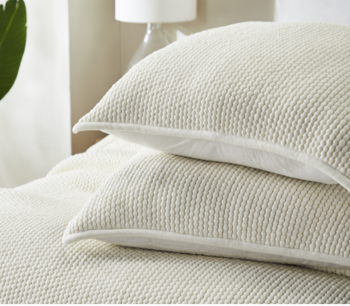 Mandalay-KC-Ivory Popcorn Cotton King Coverlet