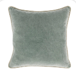 Heirloom Bay Green Velvet Pillow, 18x18