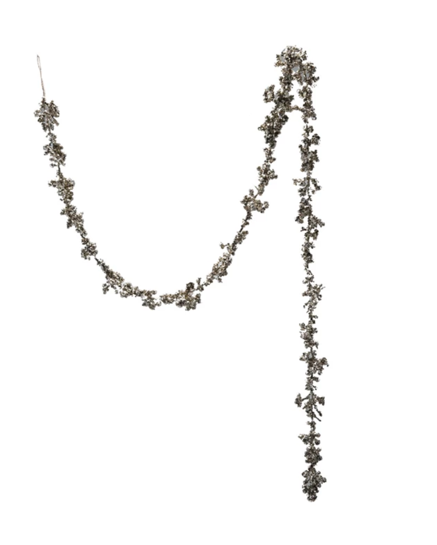 XS9252 Foam Glitter Garland Champagne