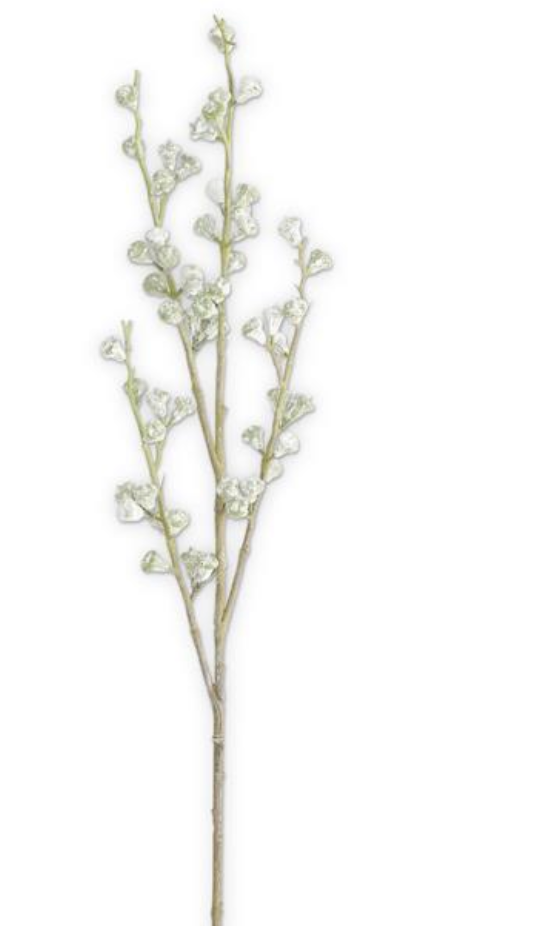 17025A-GR 35" Powdered Green Eucalyptus Pod Stem