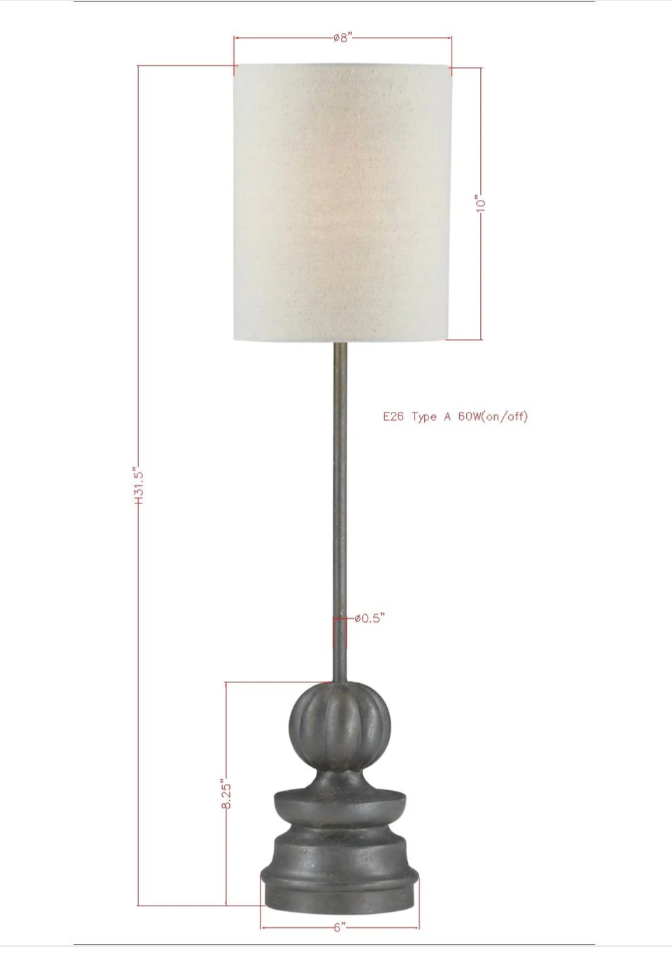 70958 Brantley Buffet Lamp