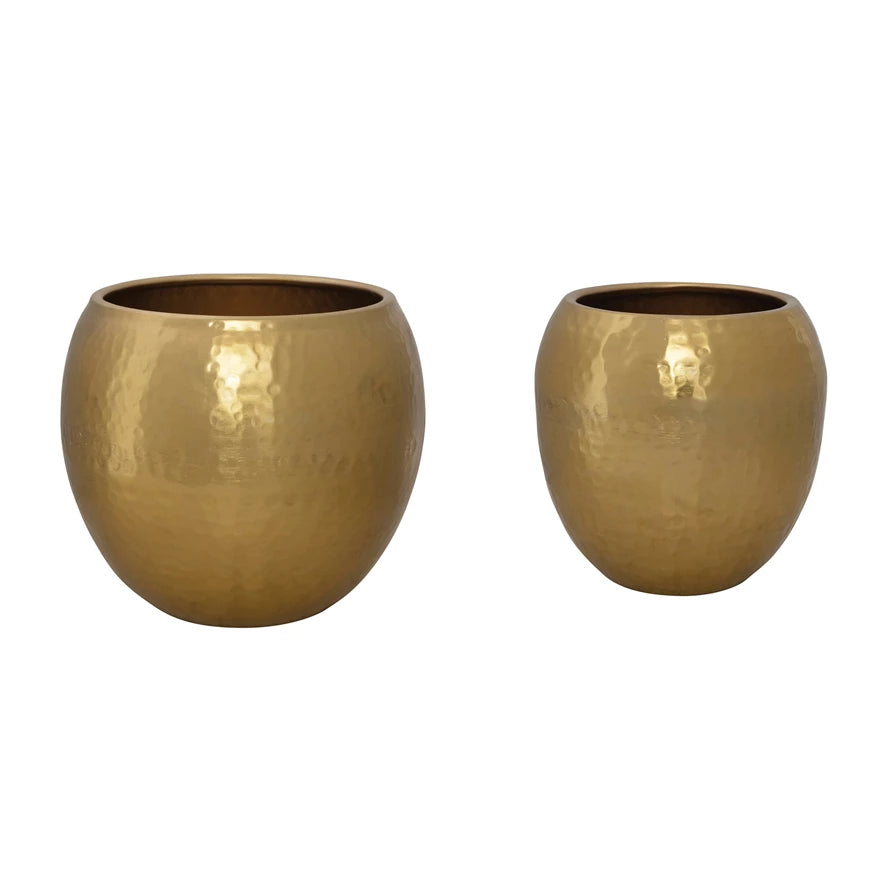 IC149 Hammered Metal Planters