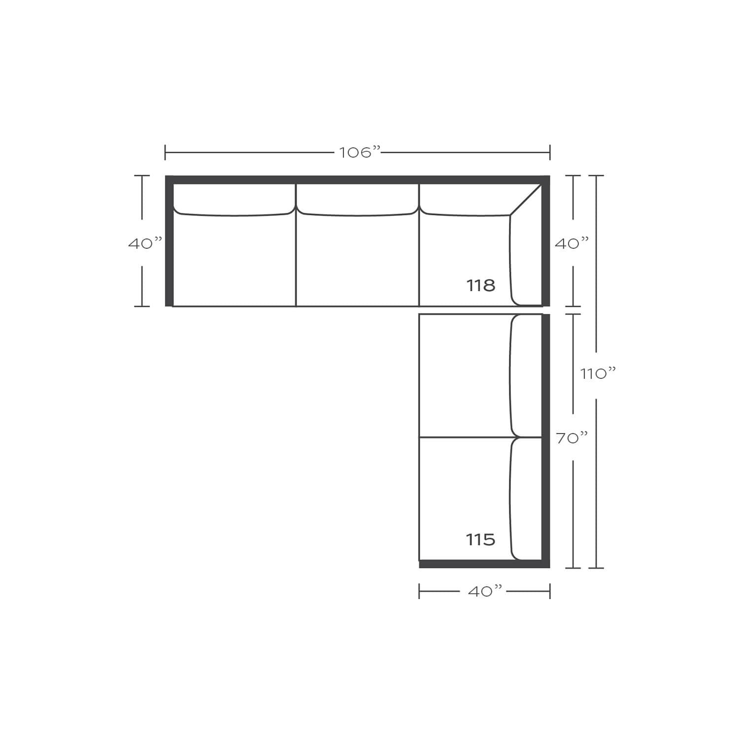 Quick Ship Lilah Sectional