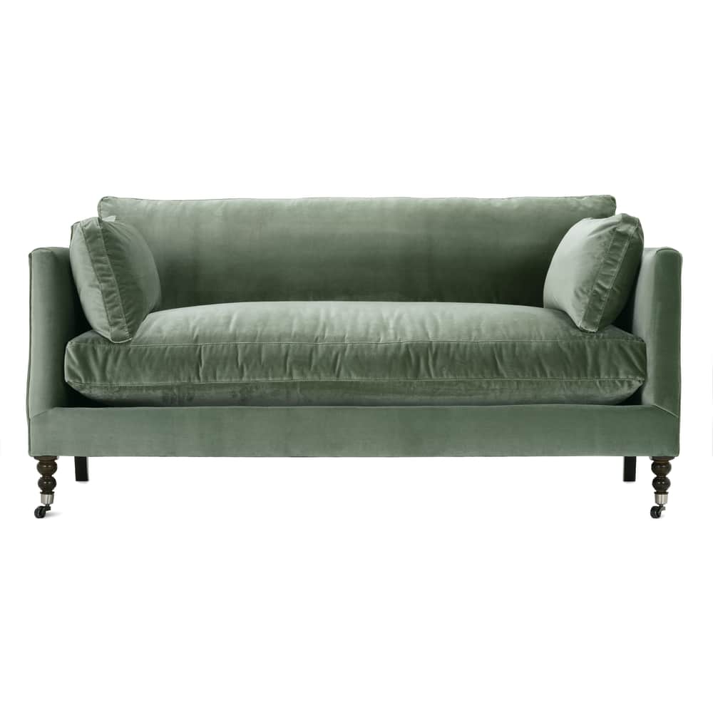 Quick Ship 71" Madeline Moss Velvet Sofa