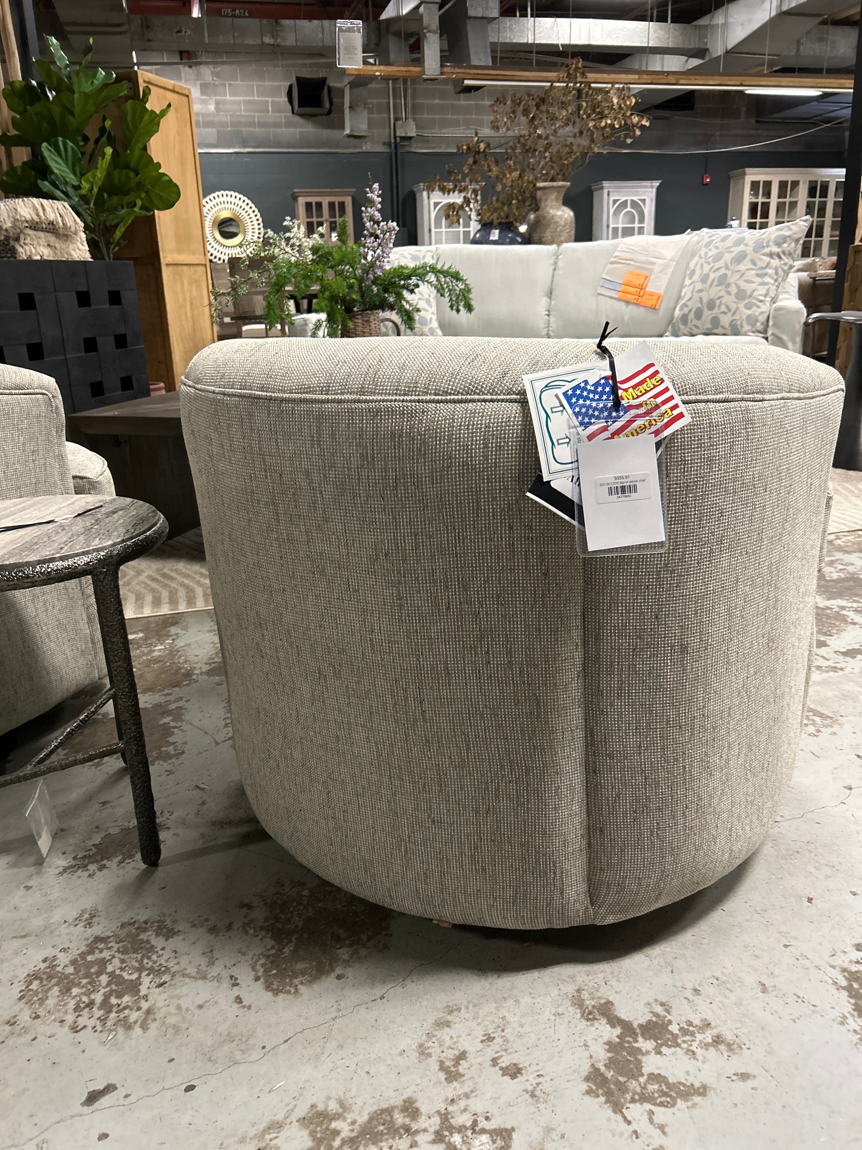 SG129-C27B Barrel Swivel Glider Chair