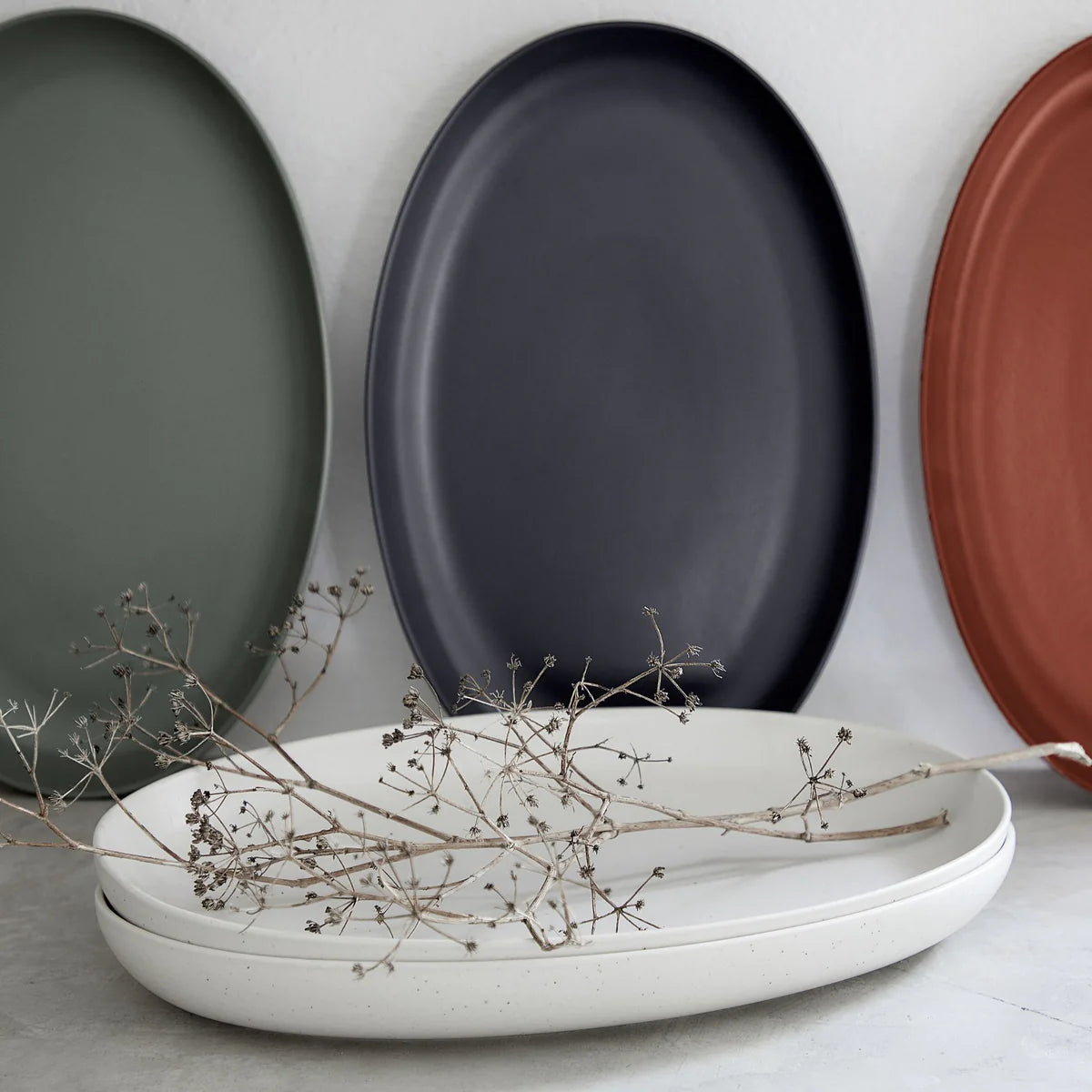 16" Oval Platter, Vanilla, SOA411-VAN