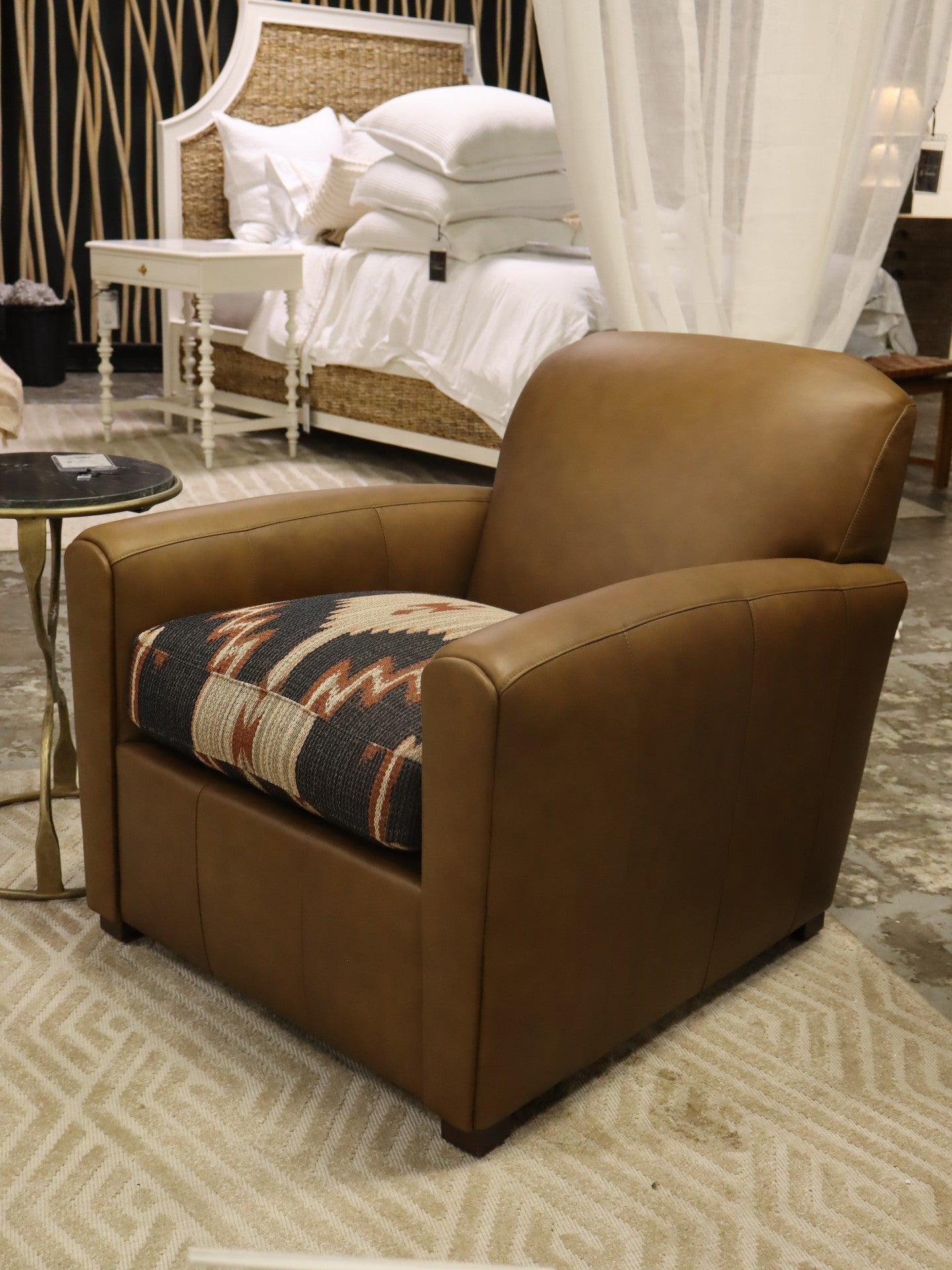 Desmond Leather Chair w/ 128CR-66 Cushion