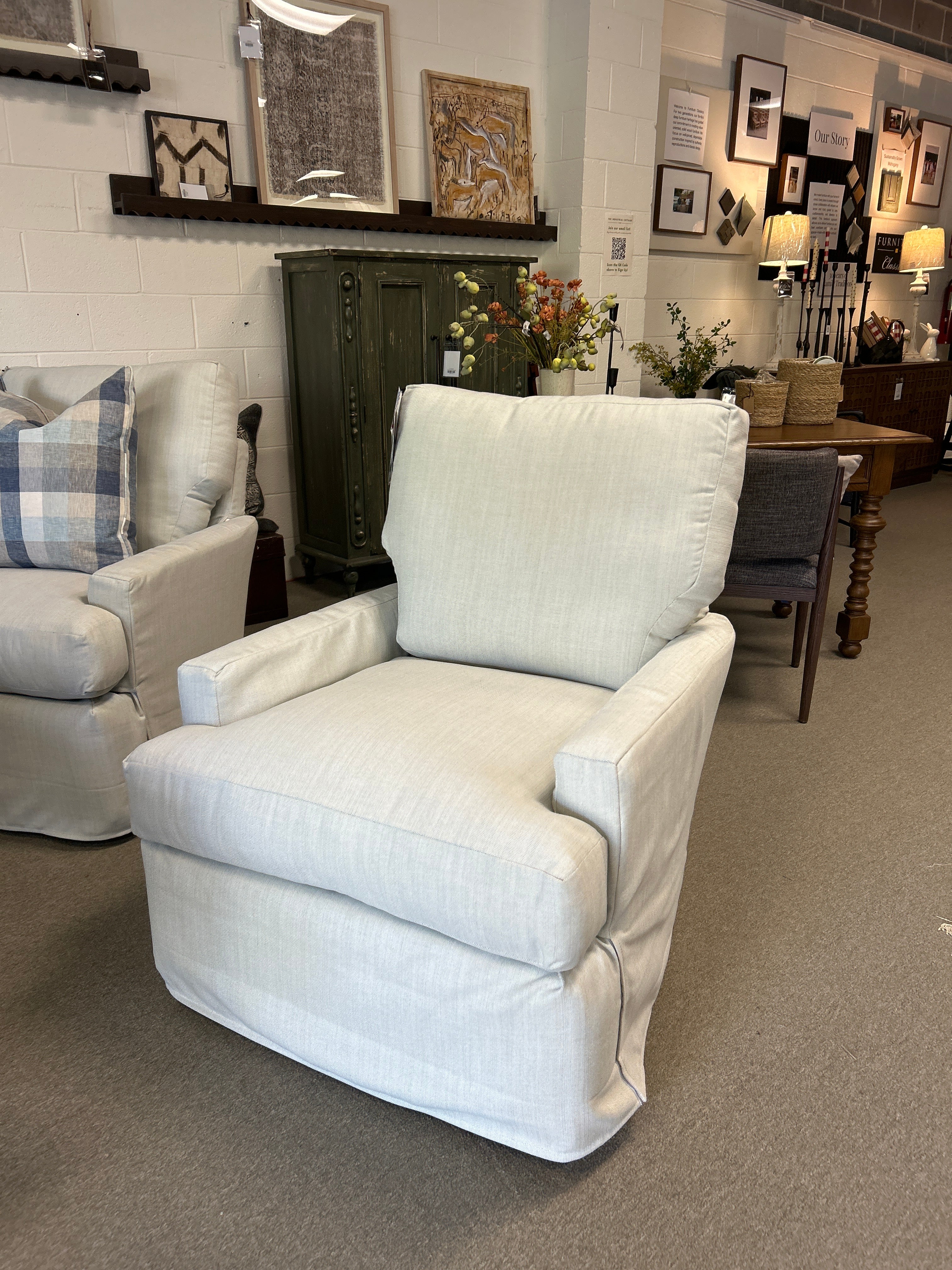 SG548-SLIP-SPA-FL SG548 Chair in Sunbrella Slip Spa