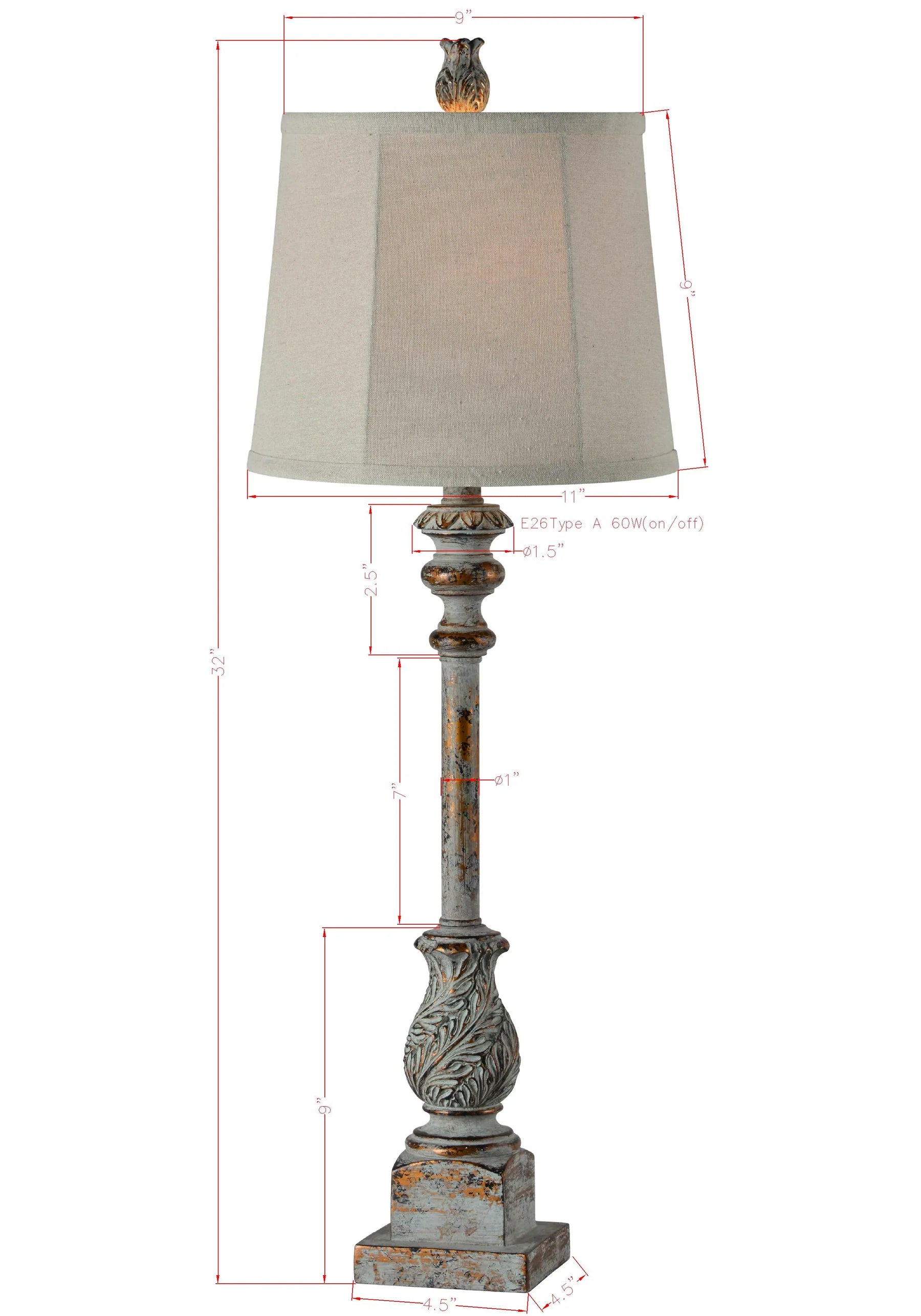74026 Tilly Buffet Lamp