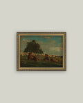 8x10 Boy & Girl in a Field of Sheep Framed Art, BOYGIRL-86-511G-SH