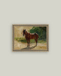 12x16 Brown Horse Study Antique Art, BRHORSE-1410-44G