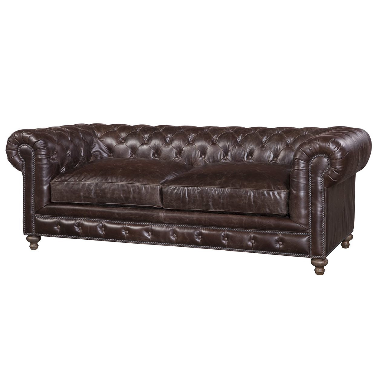 87BH80 Finn Leather 90" Sofa