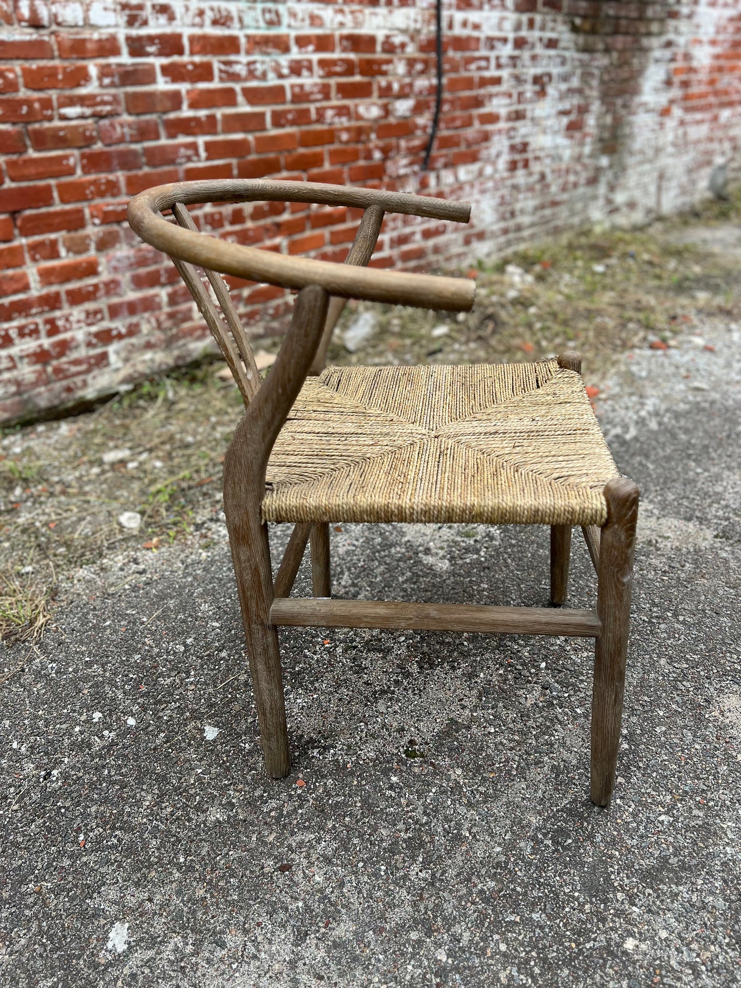 Oak wishbone chair