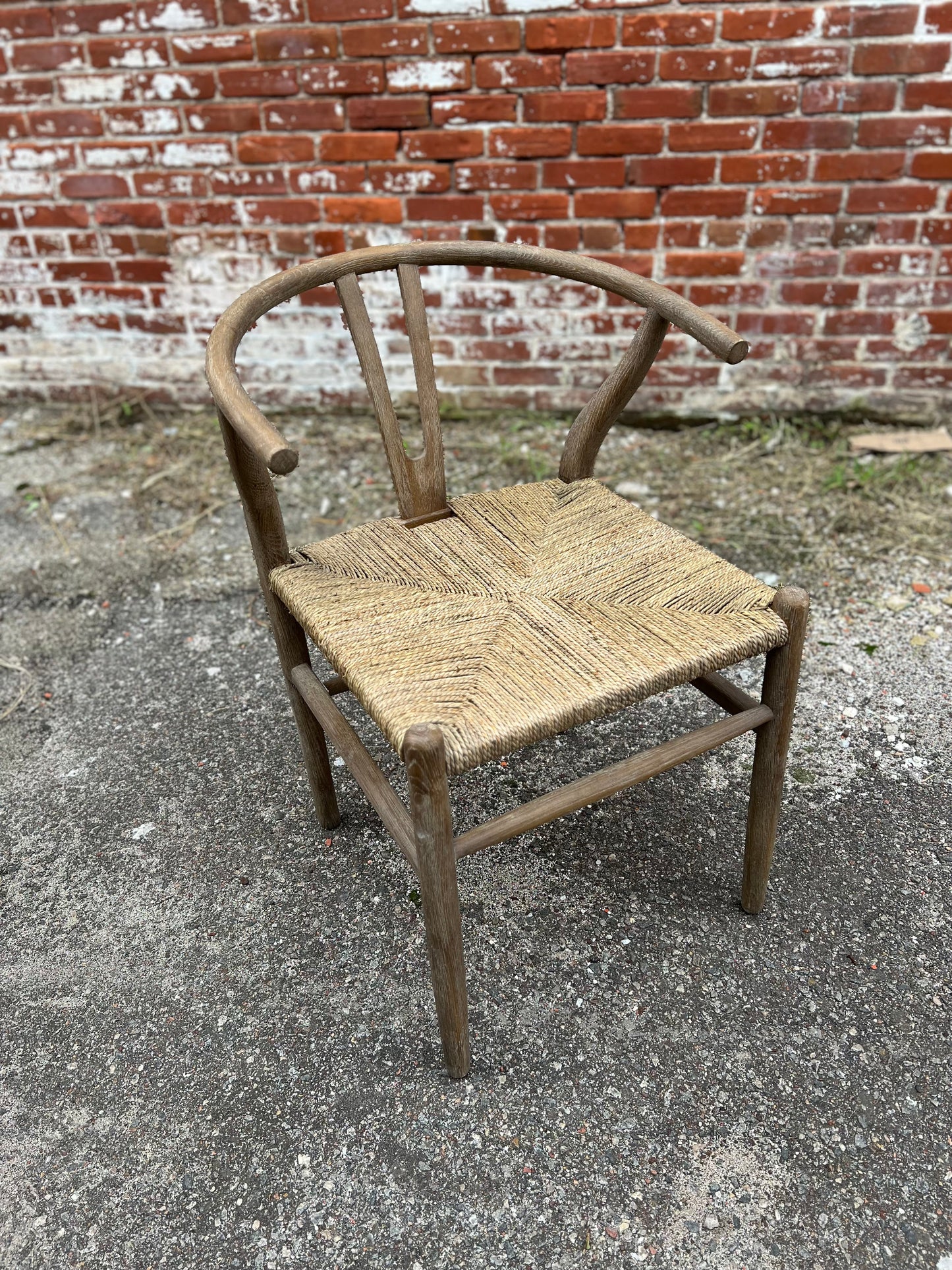 Oak wishbone chair