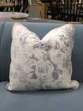 RS - 20" Blue Floral Pillow