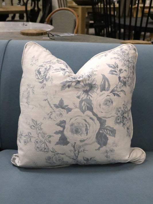 RS - 20" Blue Floral Pillow