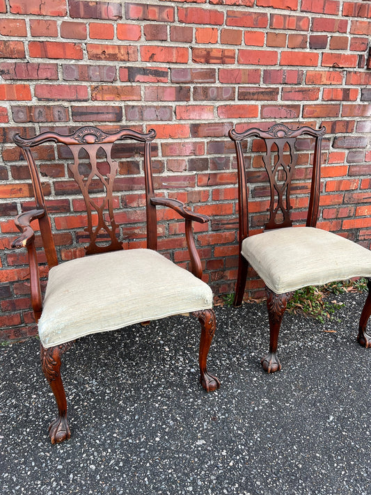 Set of 6 Claw Foot Chairs (C)