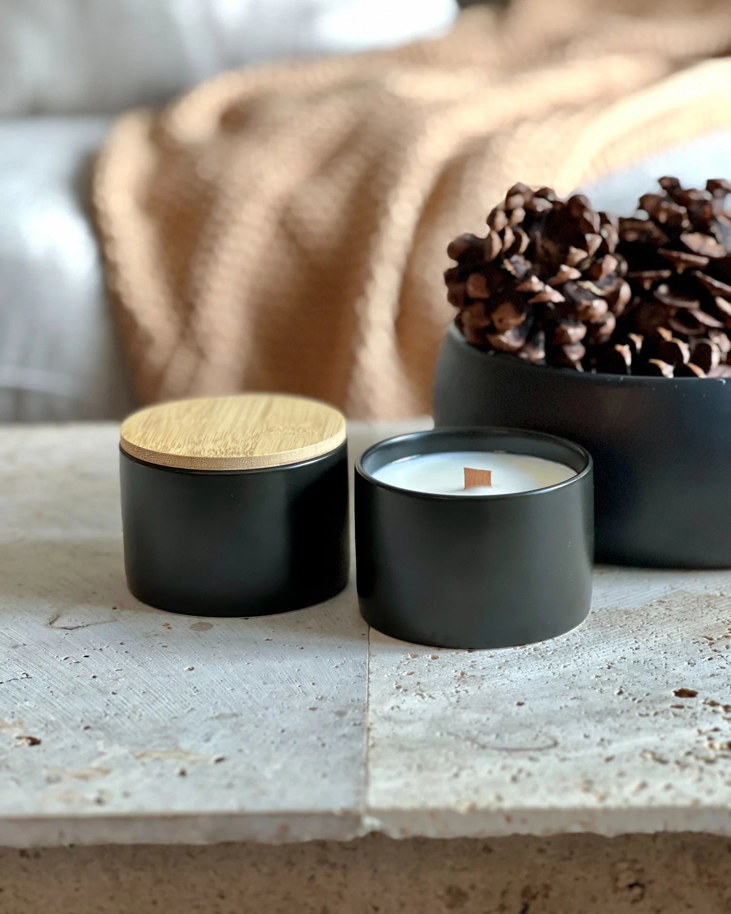 6oz. Golden Coast Matte Black Candle