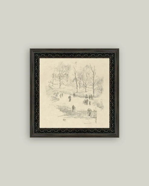 9x9 Kensington Gardens in Winter Art