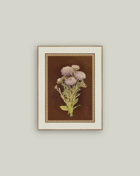 4x6 Lilac Dahlia on Brown Art