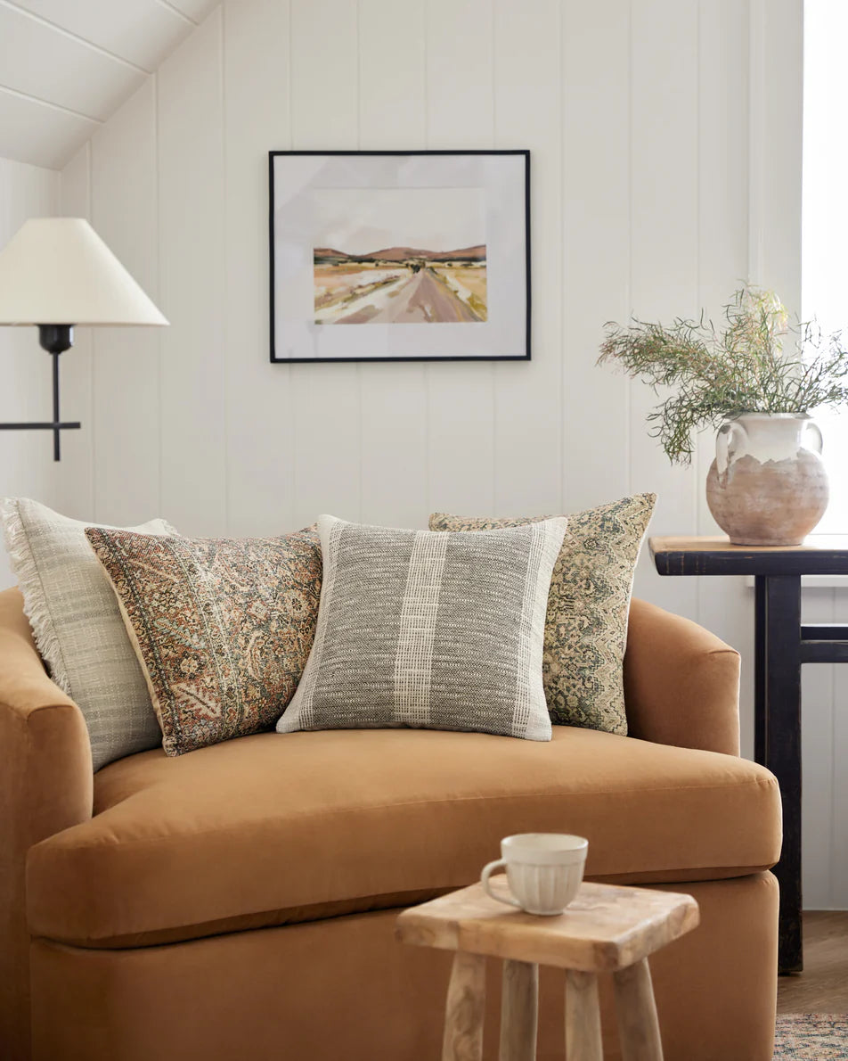 PAR0007 18x18 Ivory & Sage Pillow