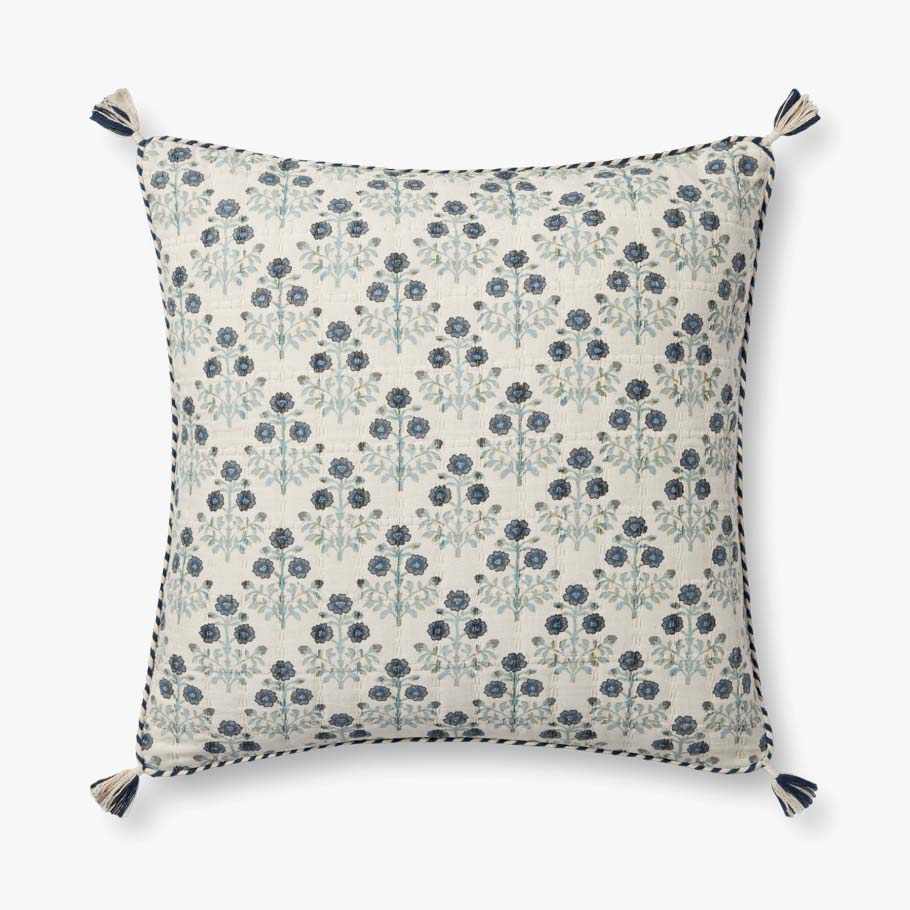 22x22 PLL0114 Blue/Multi Pillow