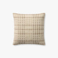 PCJ0037 18x18 Vinnie Ivory & Brown Pillow