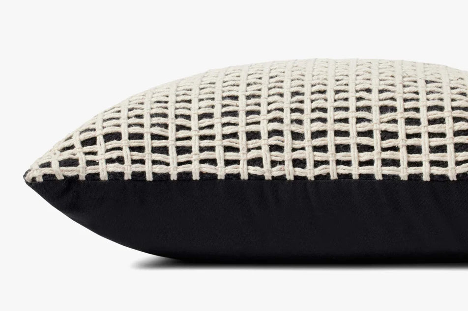 18x18 PLL0119 Black/Ivory Pillow