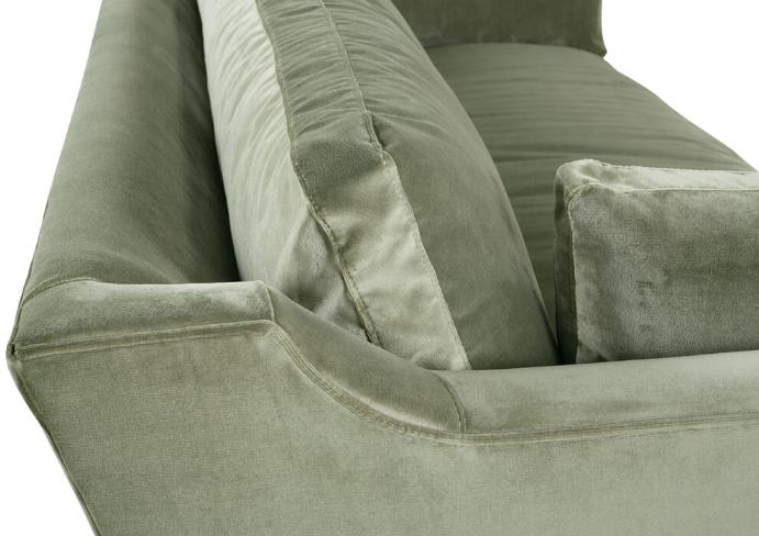 MAD-033-EXP-GREEN 90” Madeline Sofa - Antiqued Moss Velvet