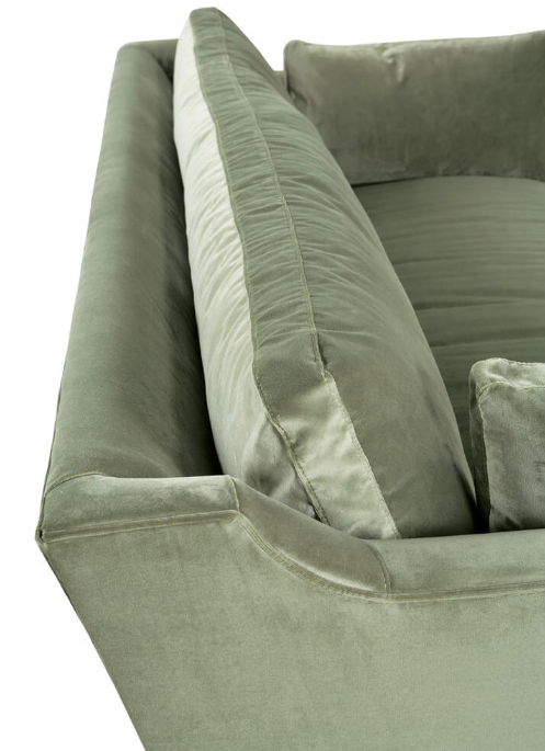 MAD-033-EXP-GREEN 90” Madeline Sofa - Antiqued Moss Velvet