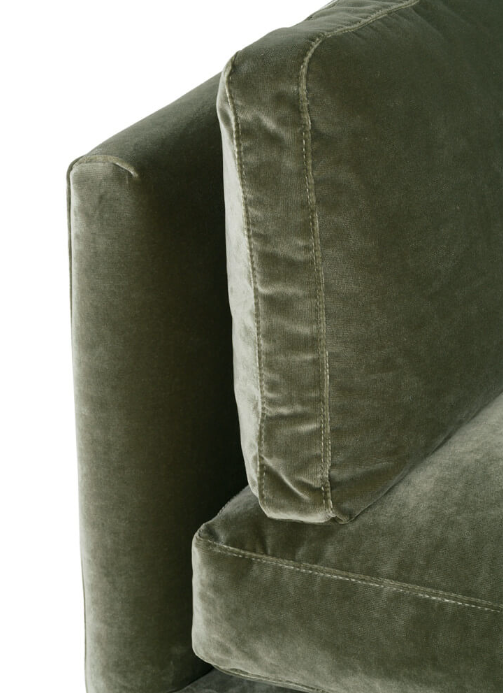 MAD-033-EXP-GREEN 90” Madeline Sofa - Antiqued Moss Velvet