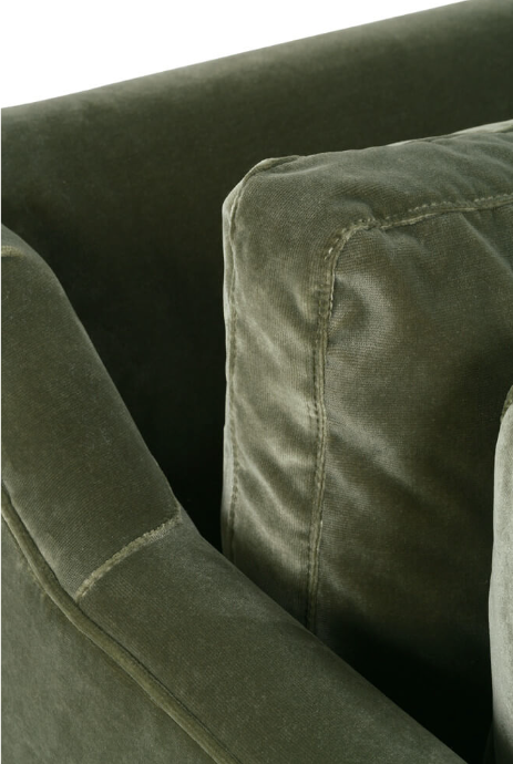 MAD-033-EXP-GREEN 90” Madeline Sofa - Antiqued Moss Velvet