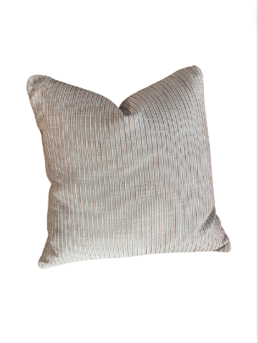 20"x20" Terracotta Stripe Down Pillow