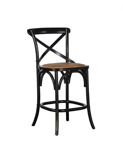 70026BB Black Bentwood Counter Stool