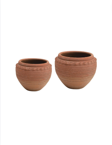 Textured Terracotta Pot