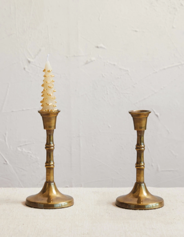 Antique Brass Taper Holder