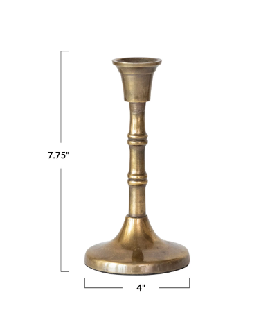 Antique Brass Taper Holder