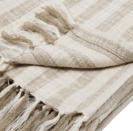 V300027 Linna Ivory/Natural Throw