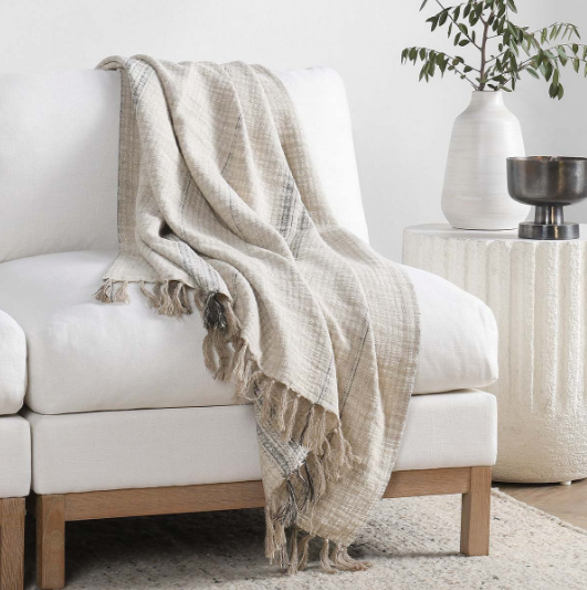 V230064 Ria Natural/Black Throw