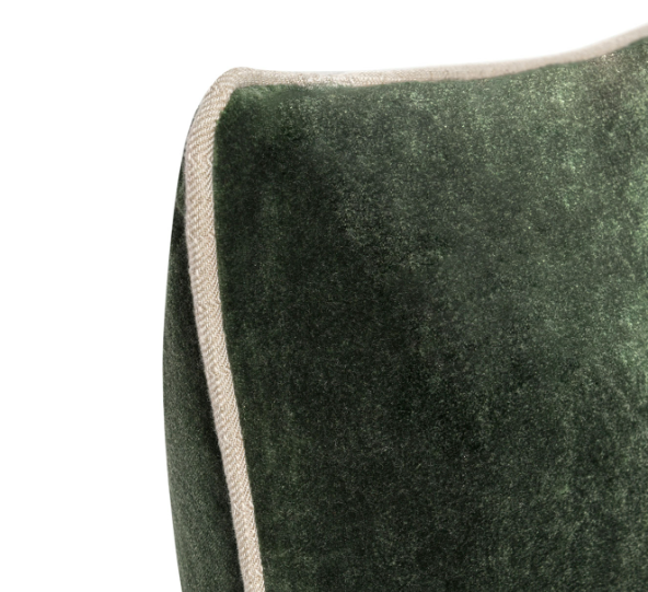 Heirloom Forest Green Velvet Pillow, 14x20