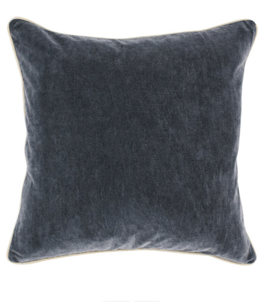 Heirloom Stone Gray Velvet Pillow, 3 Sizes