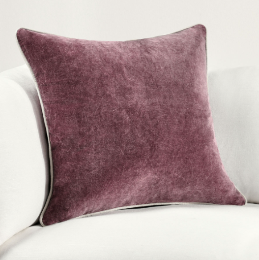 Heirloom Sangria Red Velvet Pillow, 3 Sizes