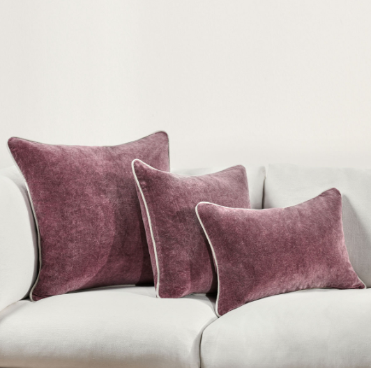 Heirloom Sangria Red Velvet Pillow, 3 Sizes