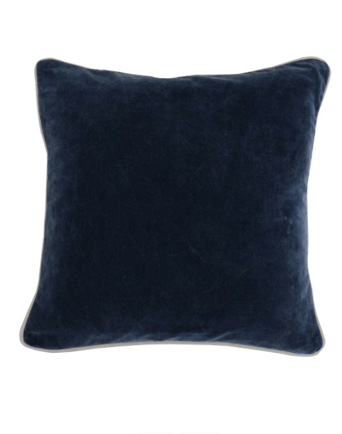 Heirloom Navy Velvet Pillow, 3 Sizes